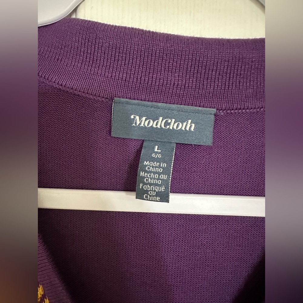 Modcloth Marsha, Marsha, Marsha Purple Sweater Dress View 5